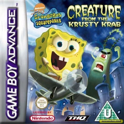 SpongeBob SquarePants Creature From The Krusty Krab GBA Front Cover