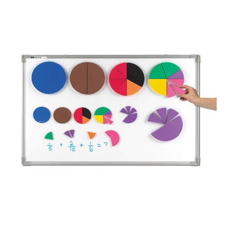 Jumbo Magnetic Quietshape Foam Fraction Circles Blank Set Of