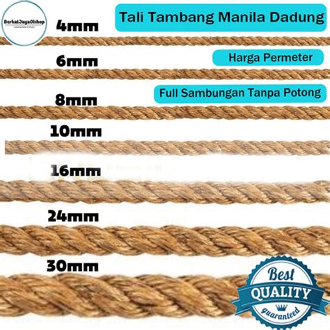 Jual Tali Tambang Manila Dadung Mm Mm Mm Mm Mm Mm Tali Tampar