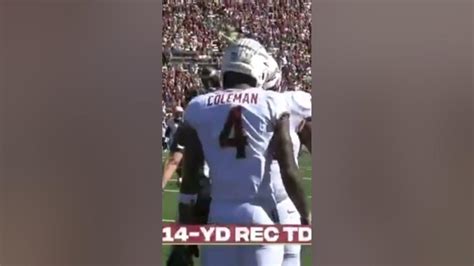 Keon Coleman W The 1 Handed Catch And Squabble 🔥 Youtube