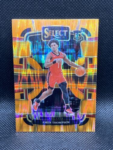 2023 Panini Select AMEN THOMPSON ROOKIE RC FLASH ORANGE PRIZM CONCOURSE