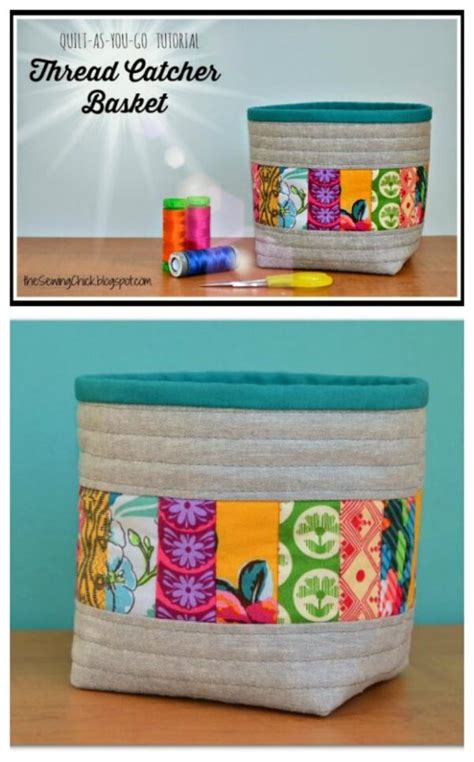 Thread Catcher Basket Free Sewing Tutorial Sew Modern Bags