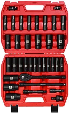 NEIKO 02448A 1 2 Drive Master Impact Socket Set 65 Piece Standard