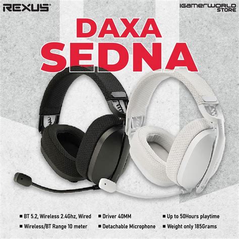 Jual Rexus Daxa Sedna Wireless Gaming Headset Triple Connection