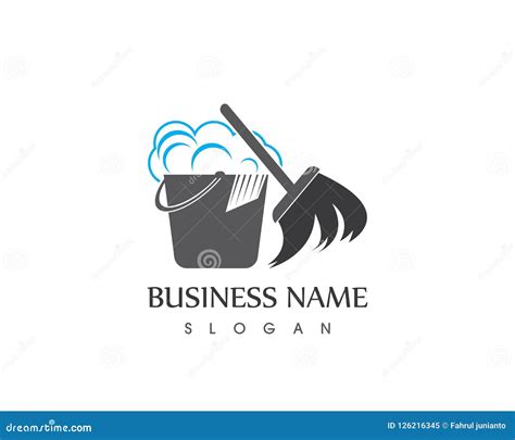 Cleaning Service Logo Vector Template Stock Vector - Illustration of work, white: 126216345