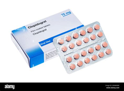 A Generic Box Of Clopidogrel Tablets White Background Clopidogrel Is