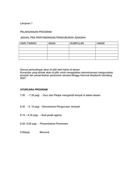 Kertas Kerja Pengurusan Jenazah Pdf