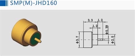 Smp Male Limited Detent Hermetically Sealed Rf Connector Attachment Pin