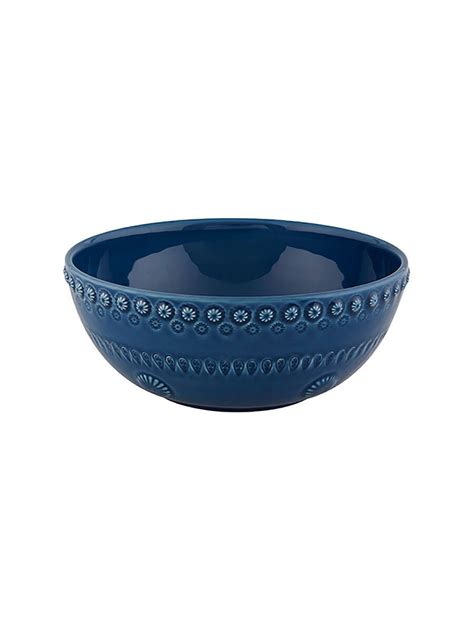 Bordallo Pinheiro Fantasy Salad Bowl 23 Cm Blue Blue 65025325 HomeBello