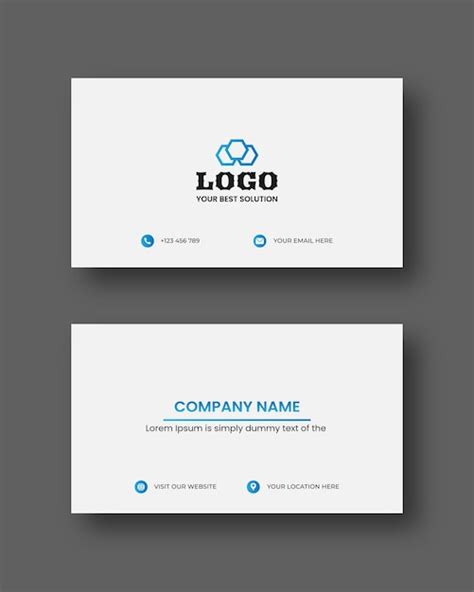 Modern minimal business card plantilla de tarjeta de presentación