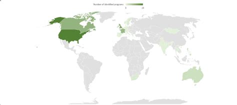 Map of AMR education programs by region. Map was generated using ...