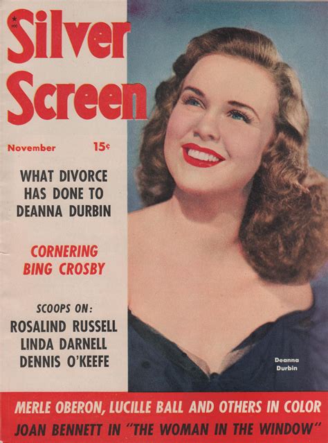 Deanna Durbin On The November 1944 Silver Screen Deanna Durbin Merle