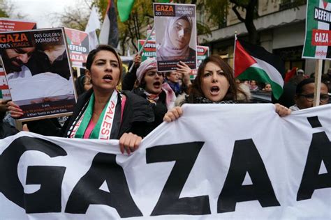 Manifestation Paris Pour Un Cessez Le Feu Gaza