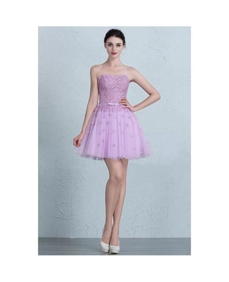 Cute Lavender Mini Short Tulle Sweetheart Party Dress Epj04 109