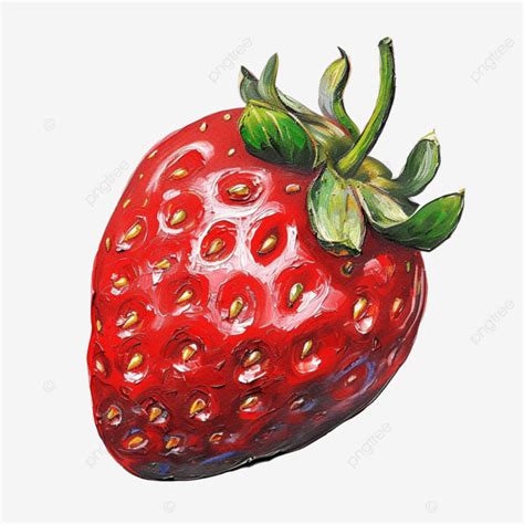 Pintura Al Leo Estacionaria Linda De La Fruta De La Fresa Png Dibujos