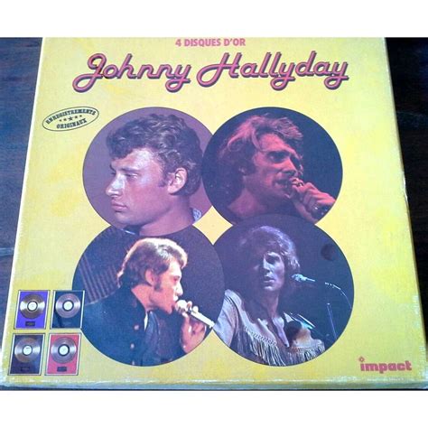 4 Disques D Or De Hallyday Johnny Coffret 33T Chez Crypto77 Ref