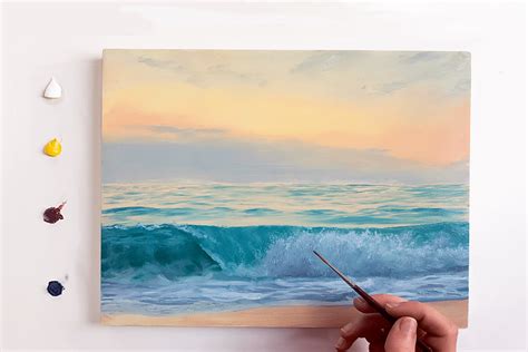 Ocean Sunset Acrylic Painting