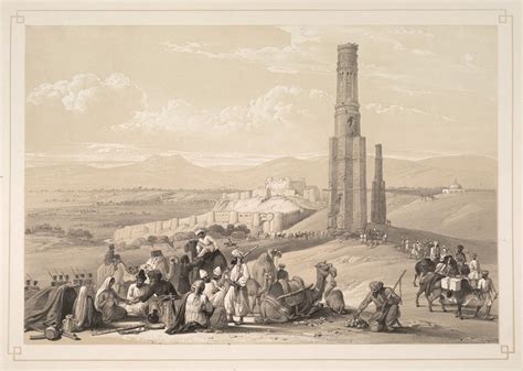 Illustration of Ghazni Minarets during Anglo-Afghan War : r/Afghan