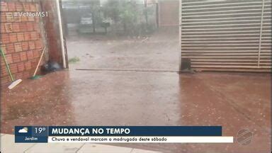 MSTV 1ª Edição Campo Grande Chuva ventania faz temperatura