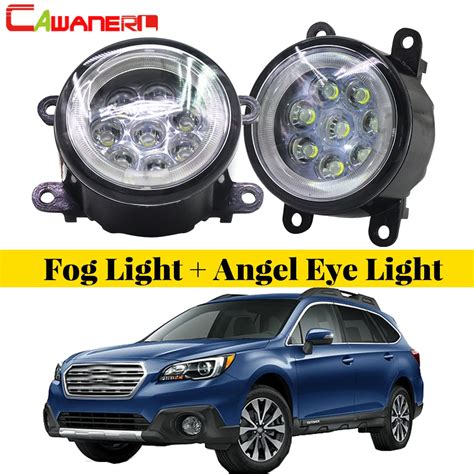 Cawanerl Pair Car Styling Led Fog Light Lamp Drl Angel Eye Daytime