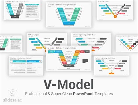 V Model Powerpoint Template Diagrams Slidesalad Software Hot Sex Picture