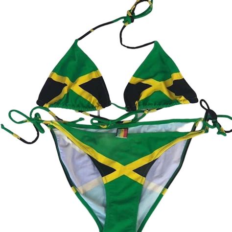 Jamaican Flag Bikini Etsy