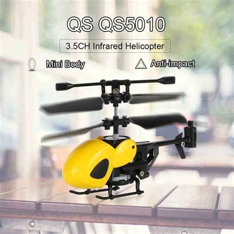 QS QS5010 Mini RC Helicóptero Drone con 3 5 Canales y Giroscopio