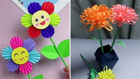 Easy Paper Flower Crafts Video Tutorial for Kids - Kids Art & Craft