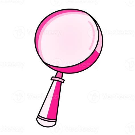 Pink Magnifying Glass Png