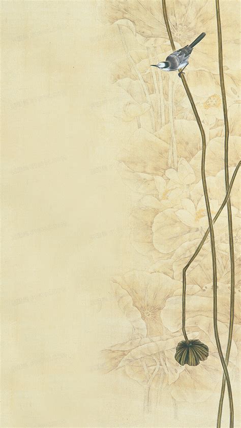 中国风工笔画荷花翠鸟h5背景素材背景图片下载1242x2208像素格式编号1kjf0m7ov图精灵