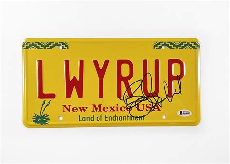 Bob Odenkirk Better Call Saul Breaking Bad Signed License Plate Certified Authentic Beckett Bas Coa