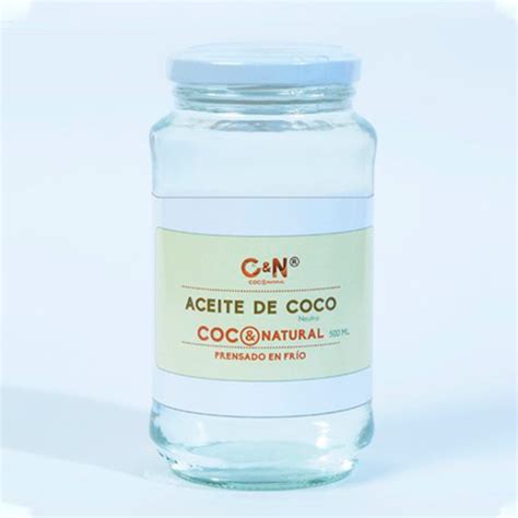 Aceite De Coco Transparente Sin Olor Ni Sabor Prensado En Frio Ml