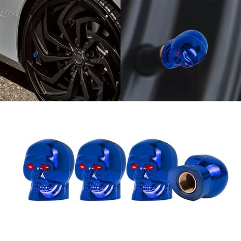 Xotic Tech Skull Tire Valve Stem Caps Pack Abs Tire Valve Cap Set