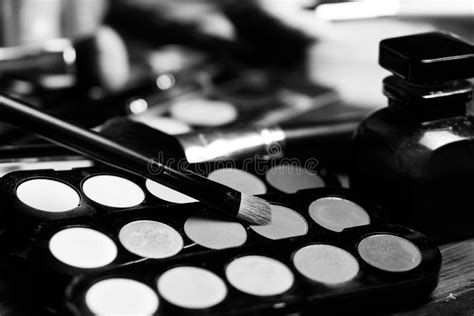 Professional Visagiste Workspace. Stock Photo - Image of concealer