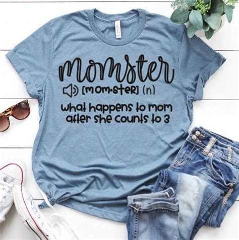 Momster Shirt Mom Shirt Funny Mom Shirt T For Mom Etsy In 2021