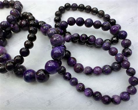 Semi preciuos stone sugilite round beads bracelet « Bling gems Co.,Ltd ...