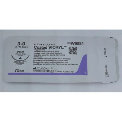 Ethicon Vicryl Violet Braided Suture 2 0 3 0 Round Or Cutting ONE PC