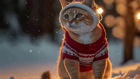 Christmas Cat Live Wallpaper