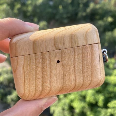 Wood Airpods Case 3 Custom Airpod Pro Case With Metal Hook Etsy