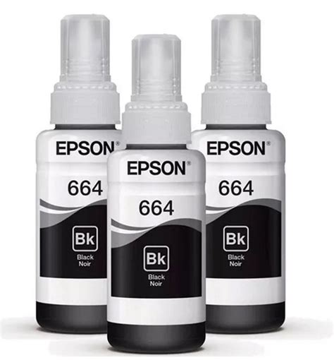 Botella De Tinta Epson Negro De Ml Para Impresoras L L L