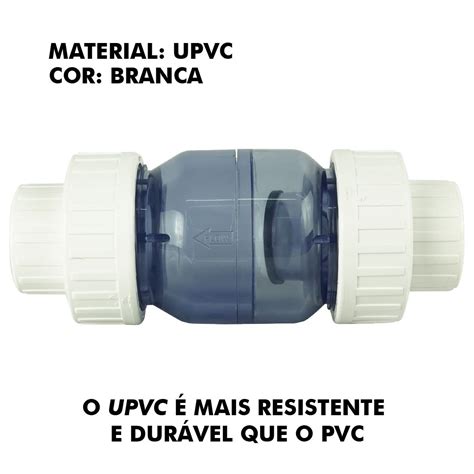 V Lvula De Reten O Sold Vel Upvc Branco Mm Onda Sports Pesca