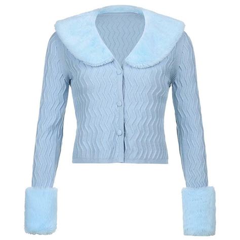 Frauen Lang H Lle Plush Kragen Strickjacke Knitted Einreihig Mantel