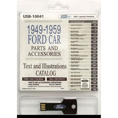 1955 1959 All Makes All Models Parts Usb10041 1949 59 Ford Car Master Parts And Accessory