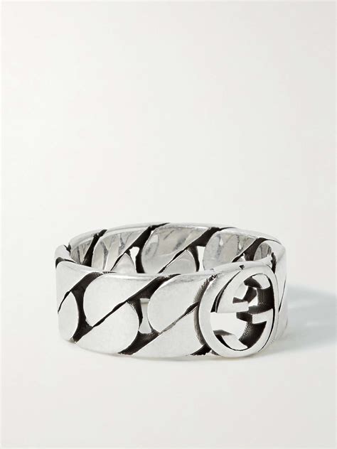 GUCCI Sterling silver Ring for Men | MR PORTER