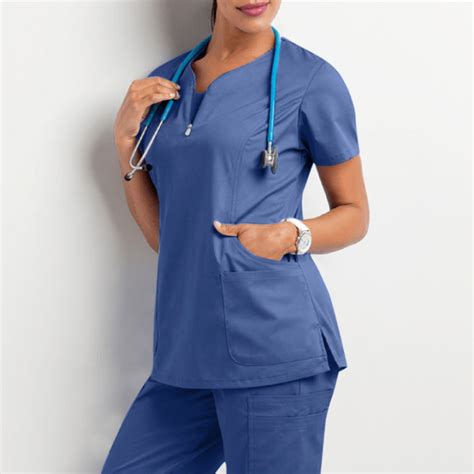 Hospital Staff Scrubs Top Nursing Uniform For Male Female Dental Clinic ...