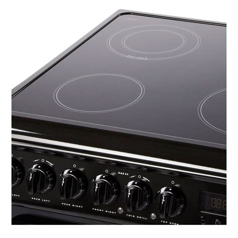 Hotpoint Hae60ks 60cm Electric Cooker In Black Ceramic Hob Double Oven