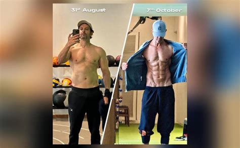 Hrithik Roshan shares pics of physical transformation in 5 weeks ...