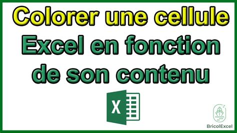 Comment Colorer Une Cellule Excel En Fonction De Son Contenu Youtube