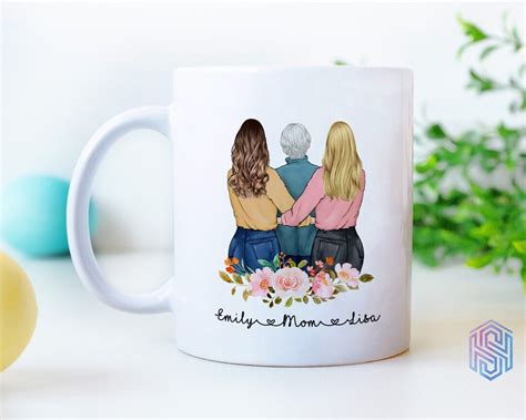 Mothers Day T From Daughter Custom Mother And Daughter Clipart Mug