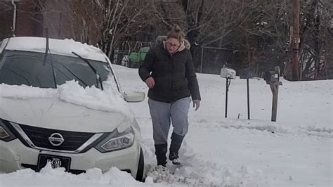 Car Gets Stuck In Snow Youtube